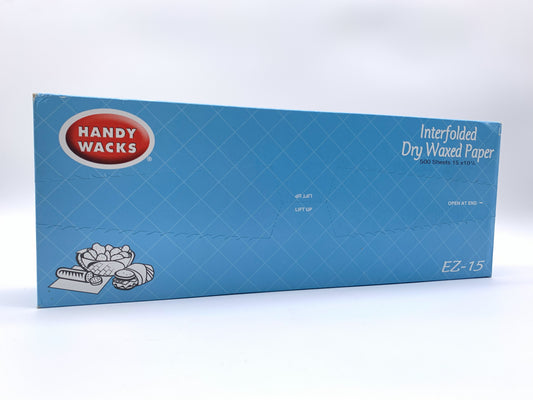 EZ-15 wrap interfolded dry waxed paper 500 sheets 15x10'3/4