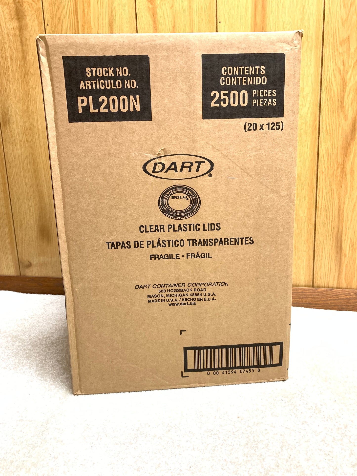 Dart  PL100N/PL200N 1oz, 2oz clear plastic lids 2500 pcs