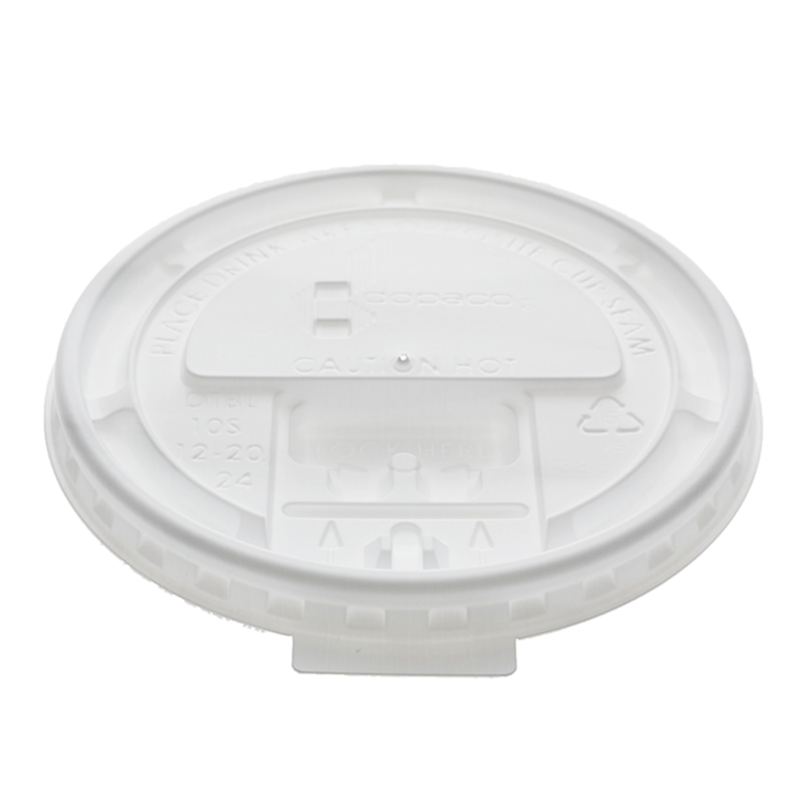 Himson  white tear back coffee cup lid 10-20oz 1000ct