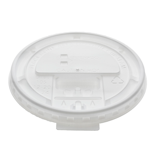 Himson  white tear back coffee cup lid 10-20oz 1000ct