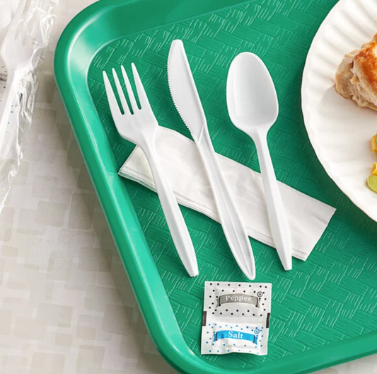 Himson meal kit fork,knife,tea spoon,napkin,salt&pepper