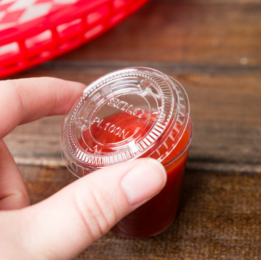 Dart  PL100N/PL200N 1oz, 2oz clear plastic lids 2500 pcs