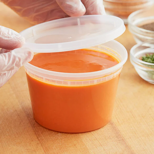 A&B 16oz containers with lids 240 combo pack