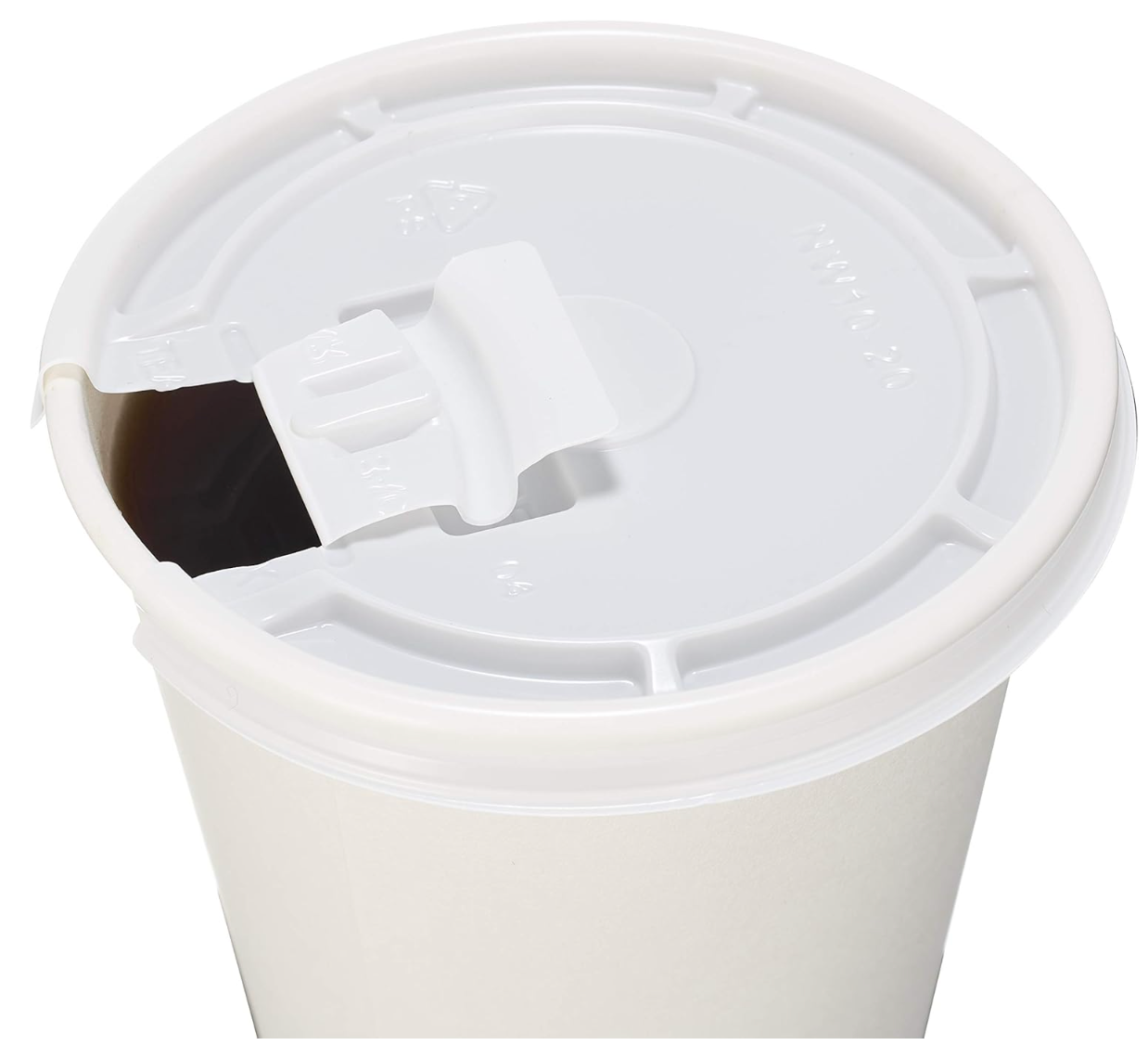 Himson  white tear back coffee cup lid 10-20oz 1000ct