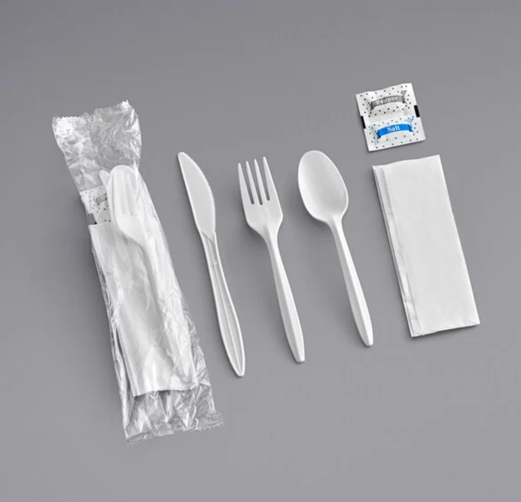 Himson meal kit fork,knife,tea spoon,napkin,salt&pepper
