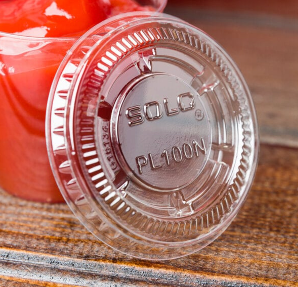 Dart  PL100N/PL200N 1oz, 2oz clear plastic lids 2500 pcs