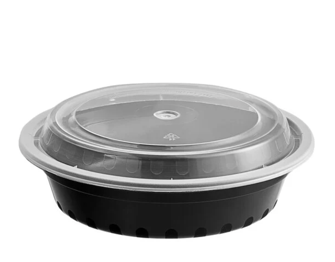 Himson 24oz  Round Microwaveable containers 150 combo pack